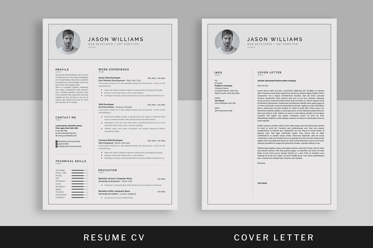 Resume/CV, a Resume Template by UX-group (Photo 2 of 7)