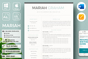 Modern Resume design + Cover Letter, a Resume Template by HIRED Design Studio (Thumbnail 1 of 10)