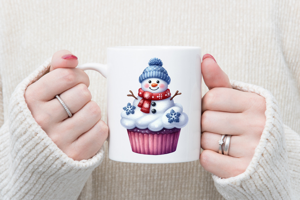 Christmas Cupcake Sublimation Clipar, a Graphic by designcity5 (Photo 5 of 5)