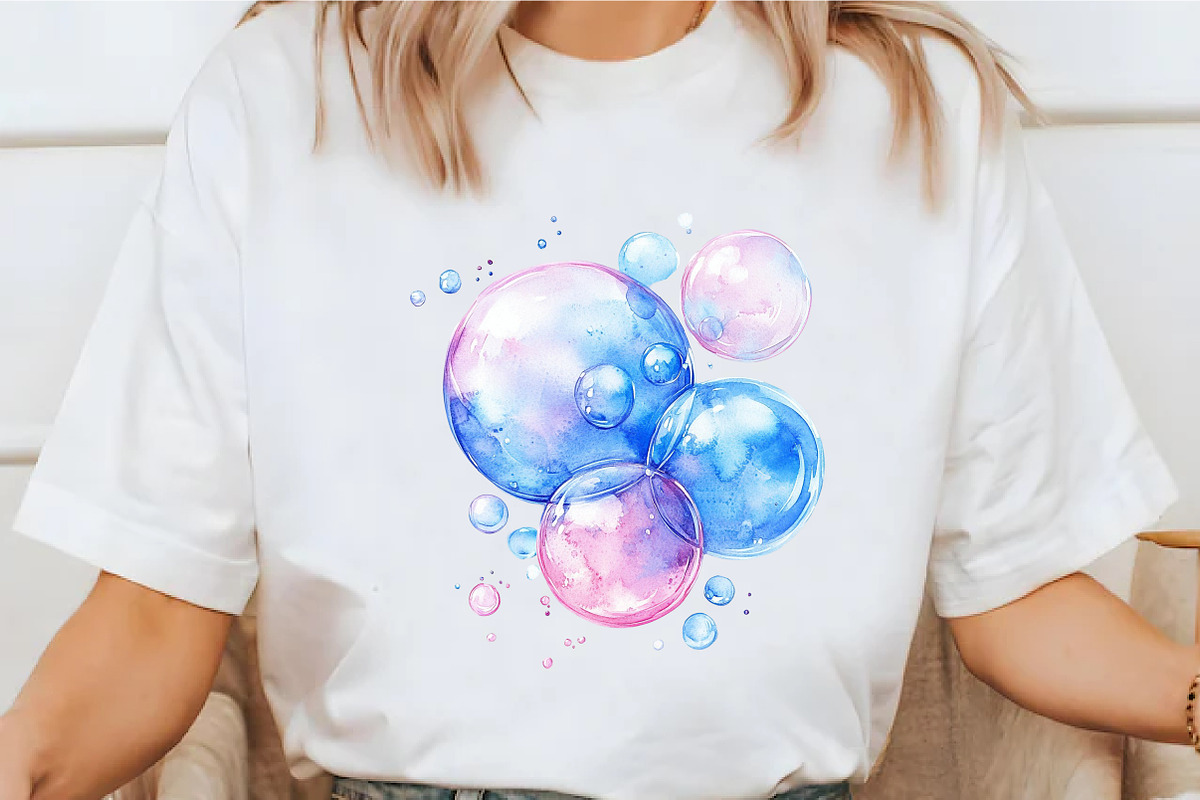 Watercolor Soap Bubbles Clipart, a Decorative Illustration by designcity5 (Photo 4 of 5)