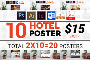 10 Hotel Poster Bundle 90% OFF