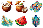 Summer Clipart Bundle, a Seasonal Illustration by DreamArtGraphic (Thumbnail 2 of 4)