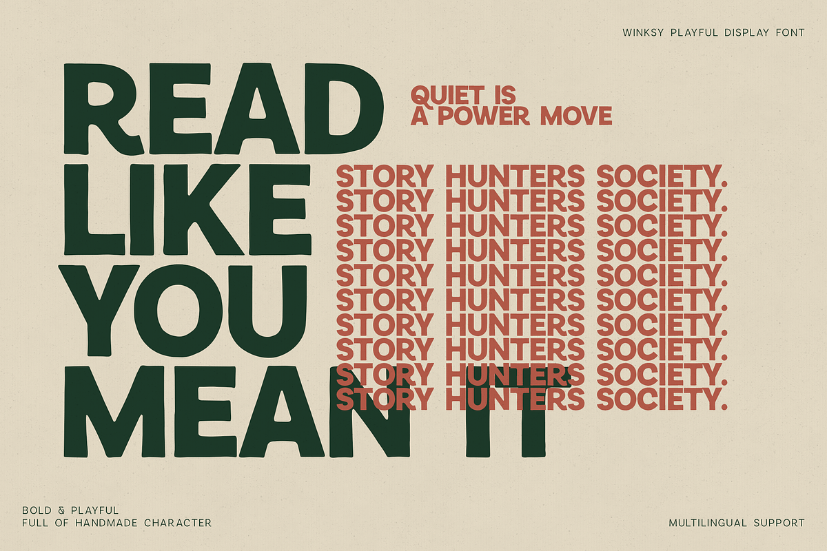 Winksy Bold Playful Display Font, a Sans Serif Font by Only Fonts (Photo 4 of 12)