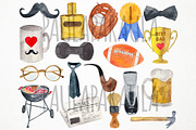 Watercolor Father's Day Clipart, Dad, an Illustration by Paulaparaula (Thumbnail 2 of 3)