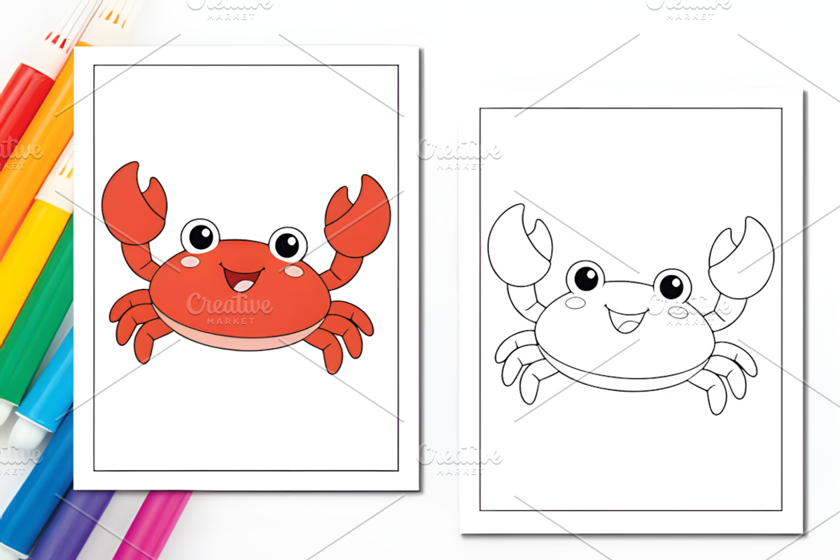 Cute Animals Coloring Pages for Kids, an Animal Illustration by Ink Gallery (Photo 5 of 8)