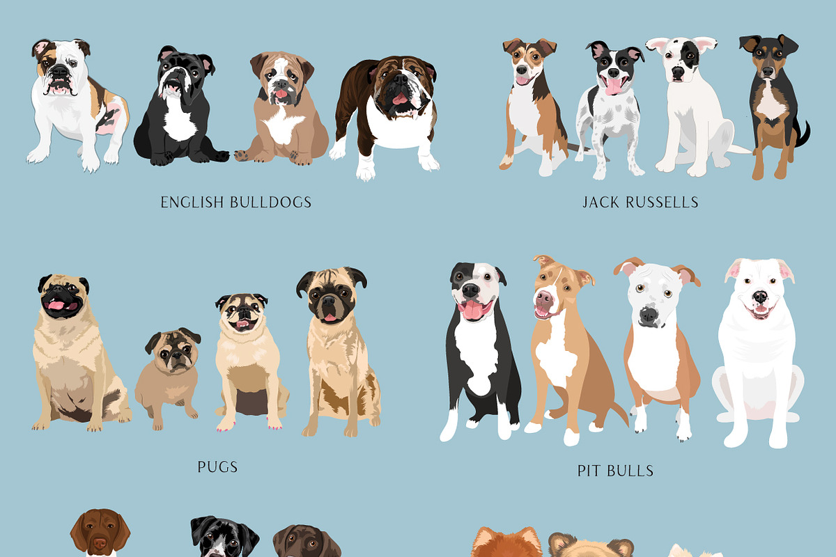 140 Detailed Dogs Vol. 2 Art Bundle, an Illustration by Putnam Road Art (Photo 4 of 5)