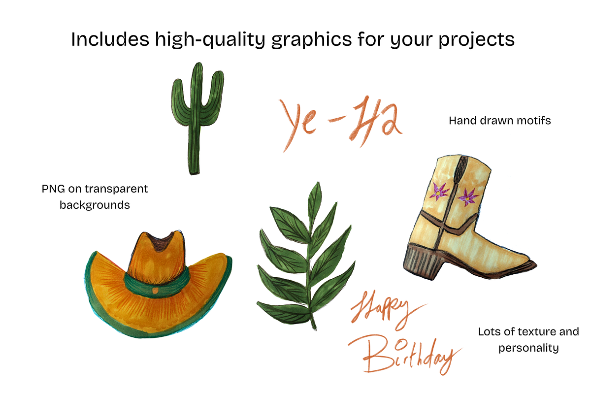 Western Y'all Yeehaw Patterns, a Decorative Illustration by Chantelle T Illustrations (Photo 5 of 9)