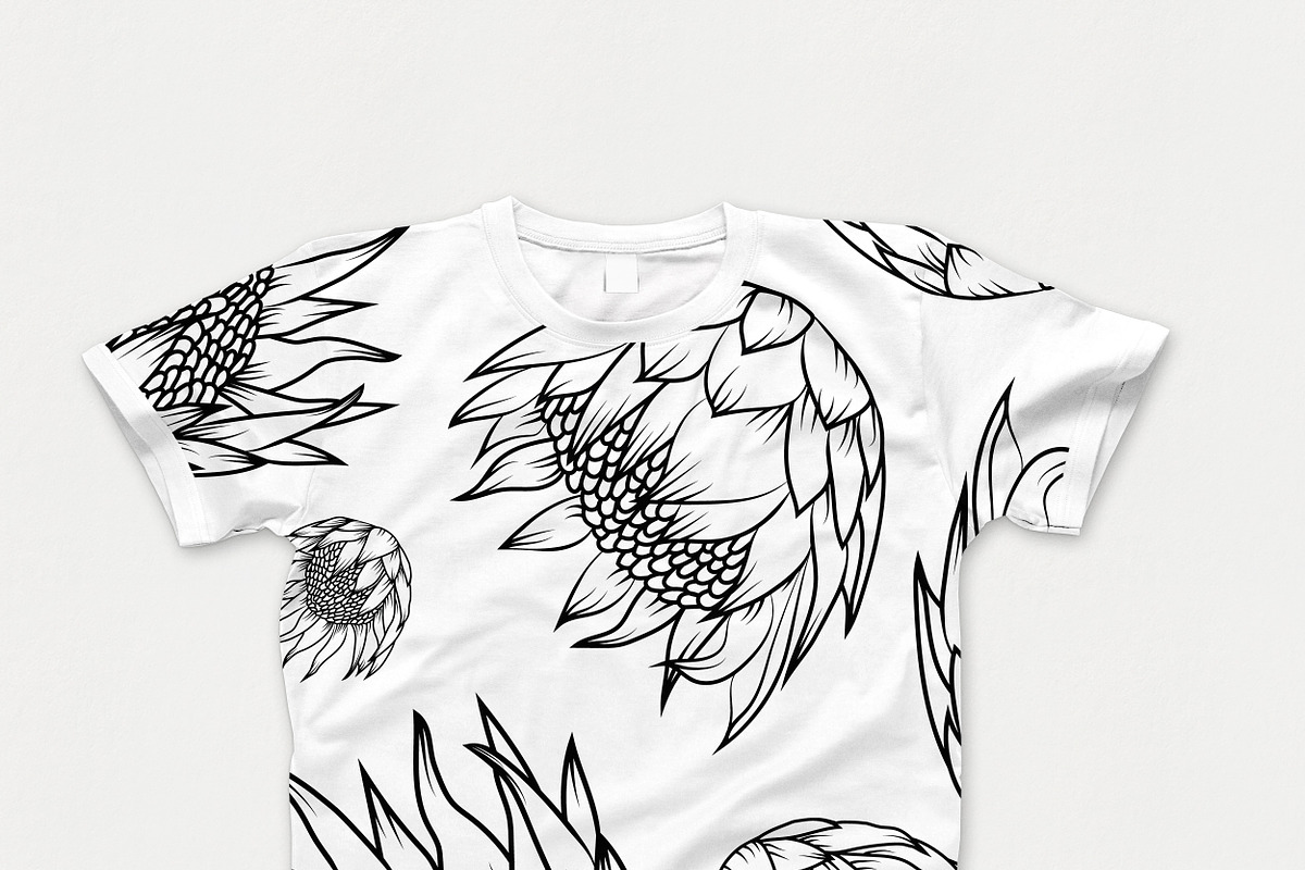 Beautiful seamless Protea pattern, a Pattern Graphic by Etienne & Yolandi Outram (Photo 4 of 5)
