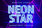 Neonstar - Night Light Display, a Sans Serif Font by Mokatype Studio (Thumbnail 1 of 10)