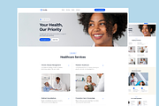 10 Figma Medical Webpage Design Set, a Landing Page Template by Graphicuss (Thumbnail 2 of 10)