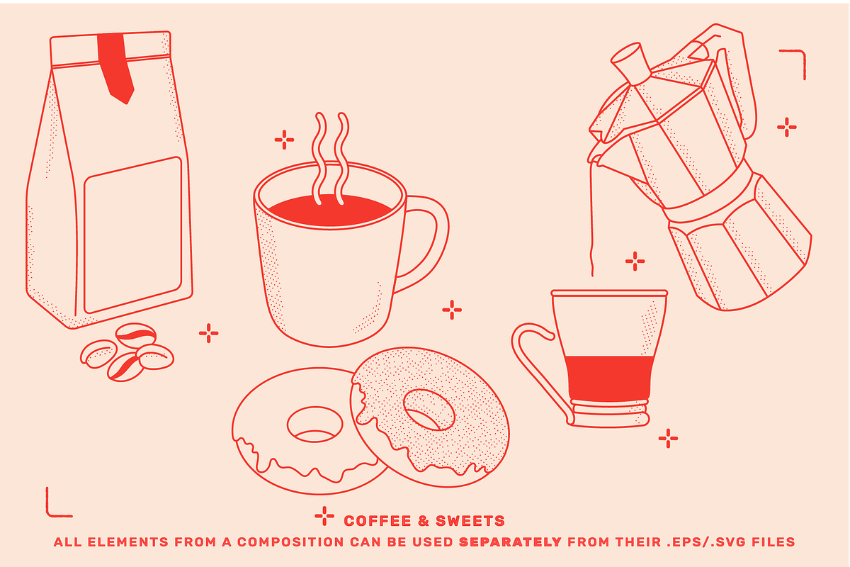 Coffee Vector Illustrations, a Food Illustration by TheFoodAtlas (Photo 6 of 7)