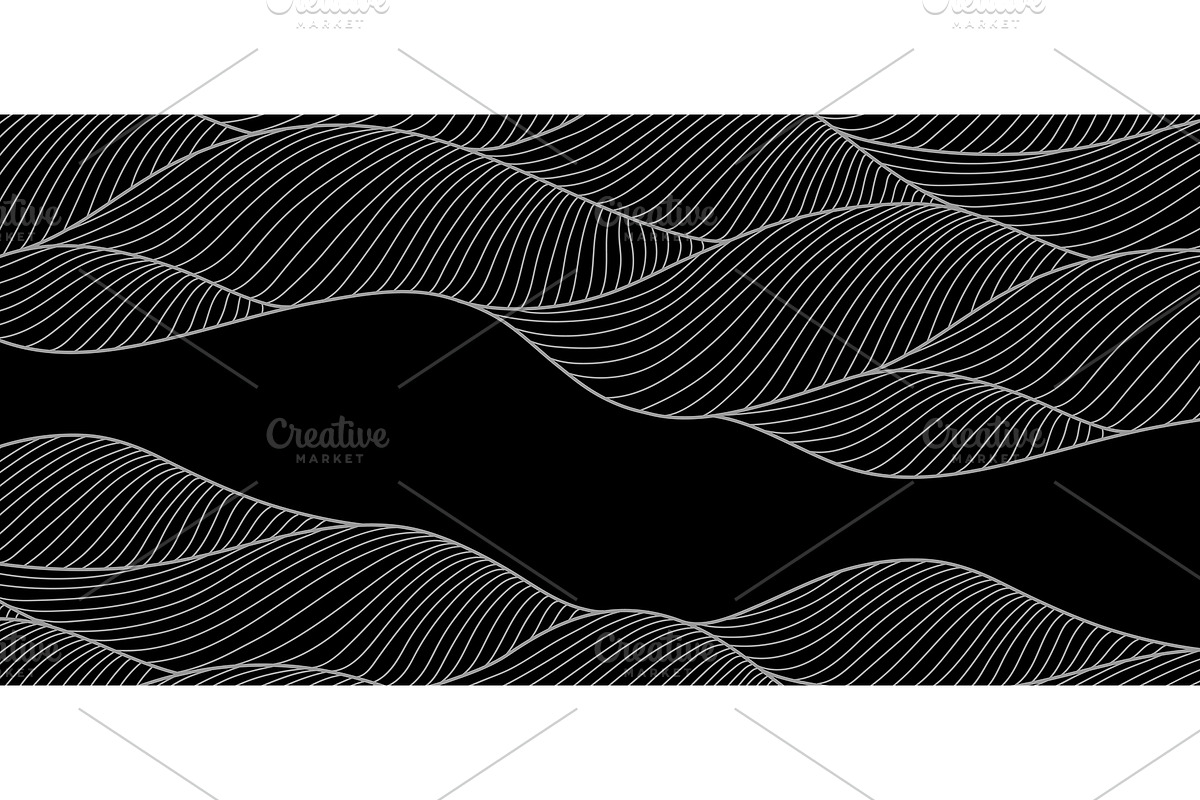 Card design with waves., a Background Graphic by incomible
