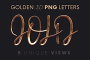 Golden - PNG Alphabet, an Object Graphic by MIIM (Thumbnail 1 of 4)