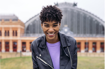 Beautiful Afro Girl Outdoor Portrait