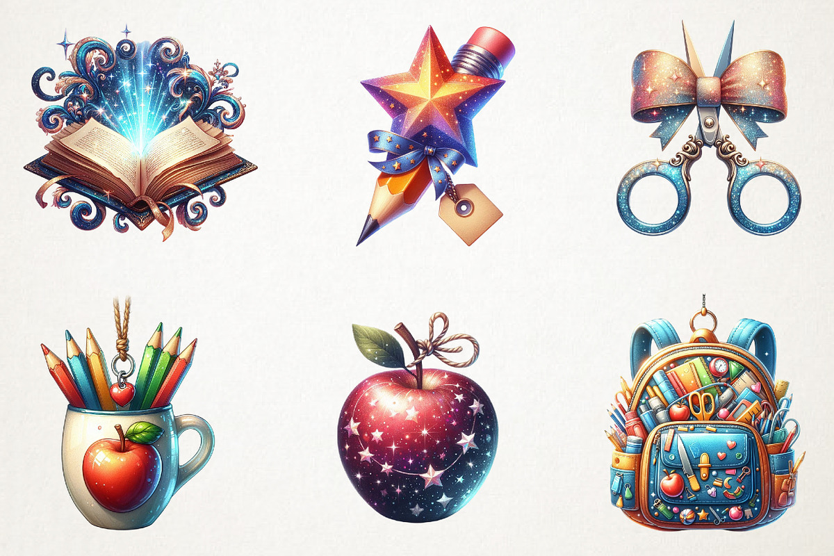 Back To School Ornament Clipart, an Illustration by RobertsArt (Photo 7 of 7)