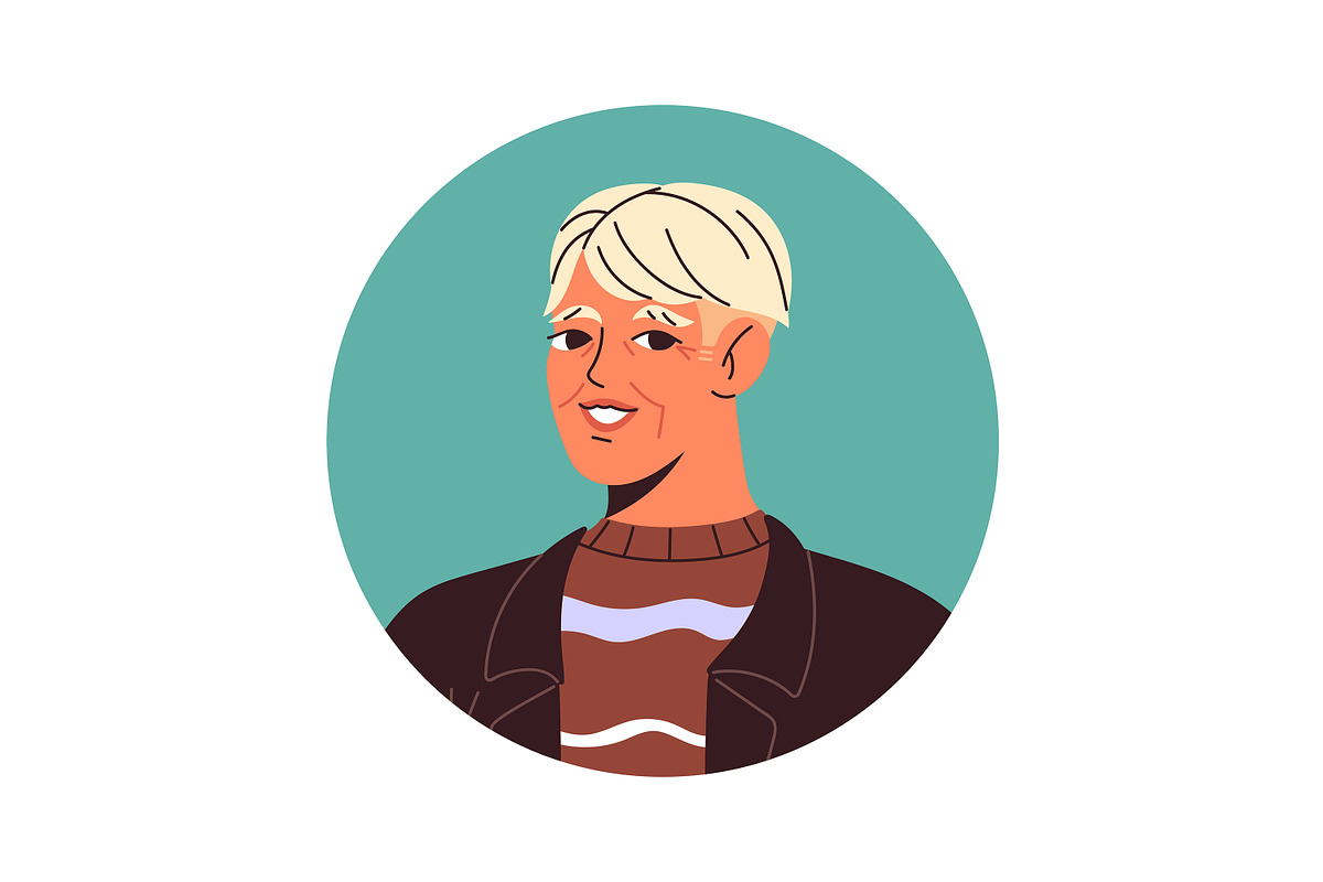 Happy people portraits, avatars set, a Person Illustration by PaperTrident (Photo 5 of 10)