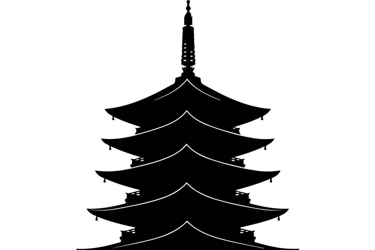 Pagoda Temple Silhouette, an Object Graphic by Creativeshirt (Photo 12 of 20)