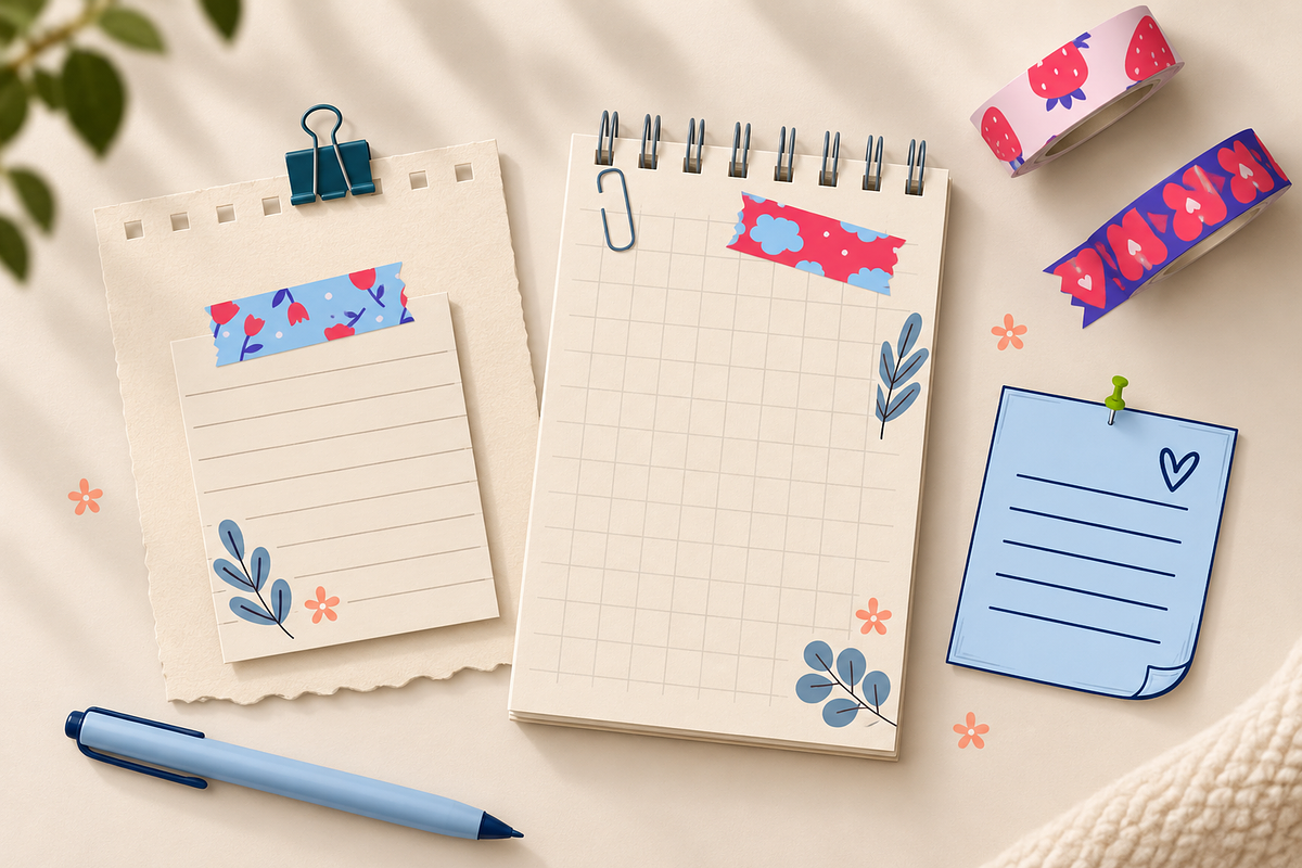 Notes & Washi Tape Illustrations, an Education Illustration by Anna Studio (Photo 11 of 11)