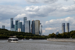 Panoramic River View and Skyscrapers, a Business Photo by Schreibikus