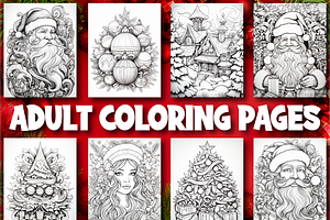 Merry Christmas Adult Coloring Pages