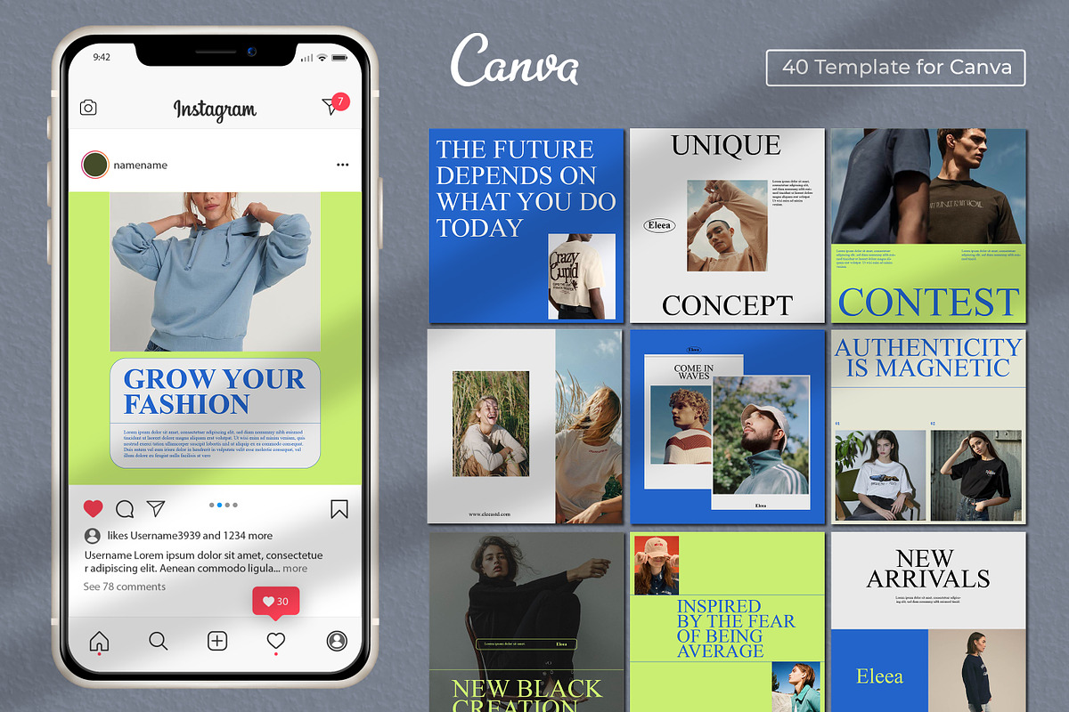 Canva Social Media Template | ELEEA, a Social Media Template by Ompie Agrino (Photo 1 of 11)
