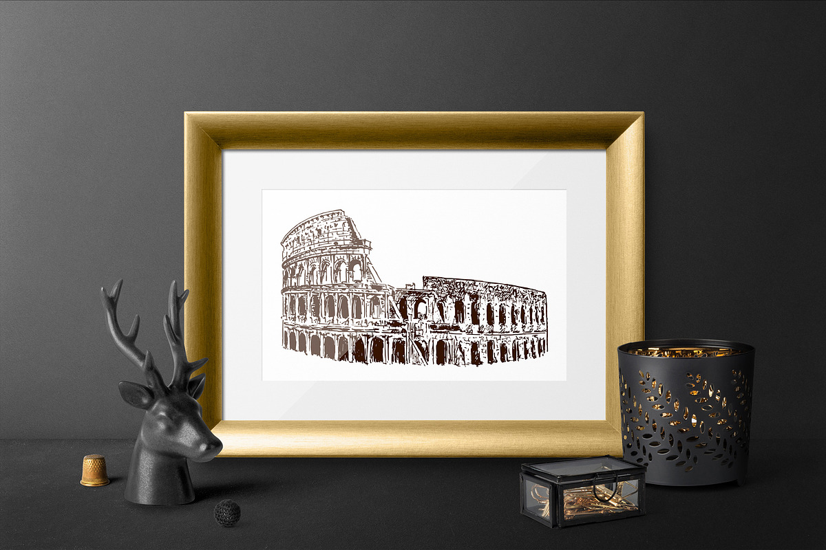 Set of Rome sketches, a Background Graphic by Everilda (Photo 2 of 6)