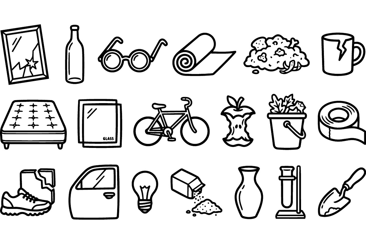 Minimalist Line Art Object Set, an Illustration by designvectx (Photo 2 of 3)
