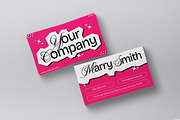 Pink Business Card, a Business Card Template by graphicook (Thumbnail 3 of 3)