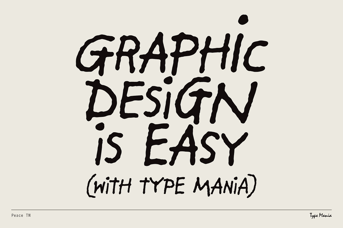 Peace TM – Automatic Script, a Handwritten Font by Type Mania (Photo 14 of 14)