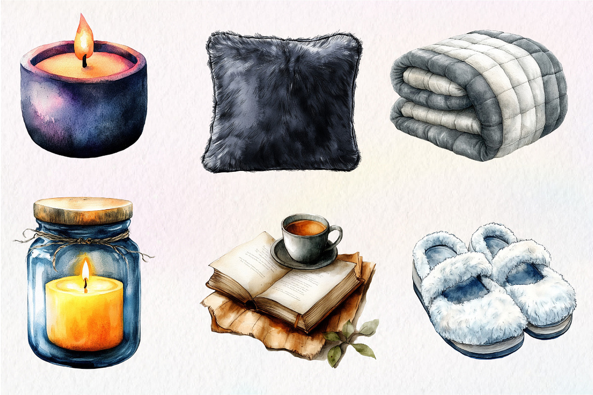 Cozy Self Care Clipart Bundle, an Illustration by Dream Creation (Photo 4 of 6)