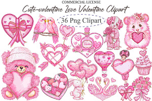 Cute-valentine Love Valentine Clipar, an Illustration by designcity5