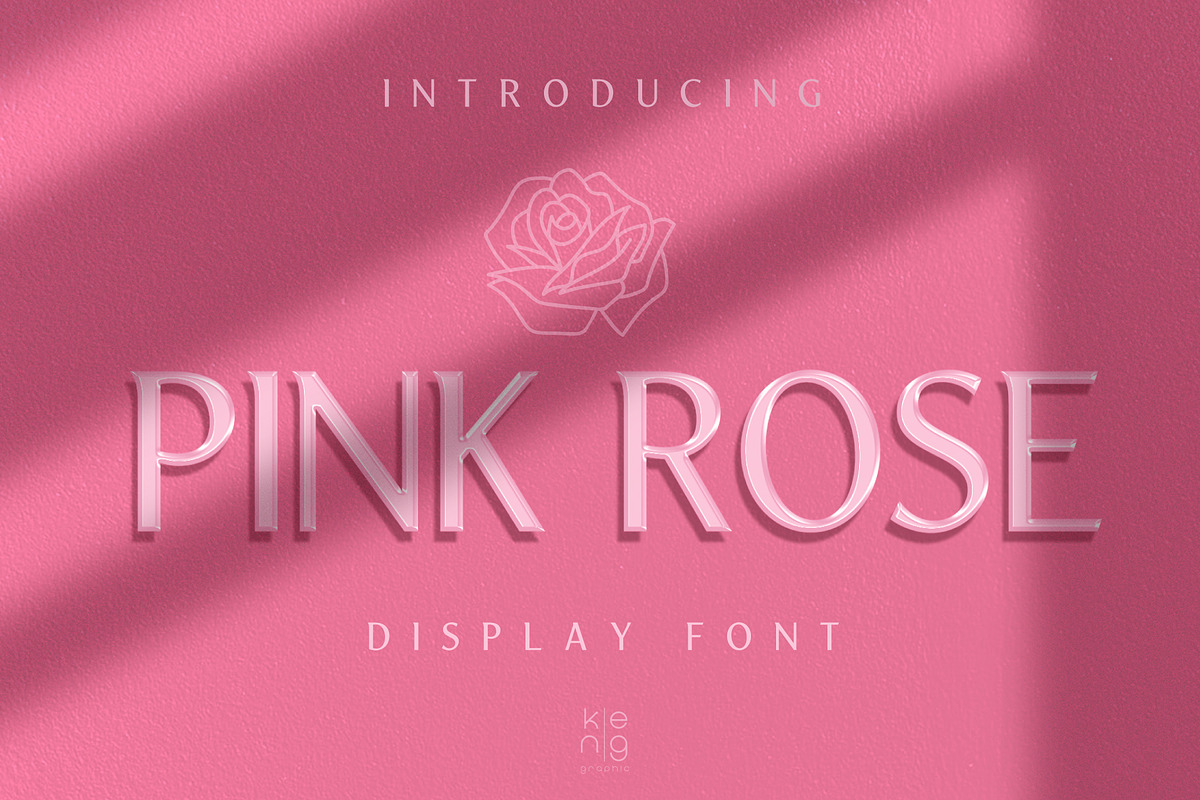 Pink Rose Font, a Handwritten Font by KengGraphic (Photo 1 of 6)