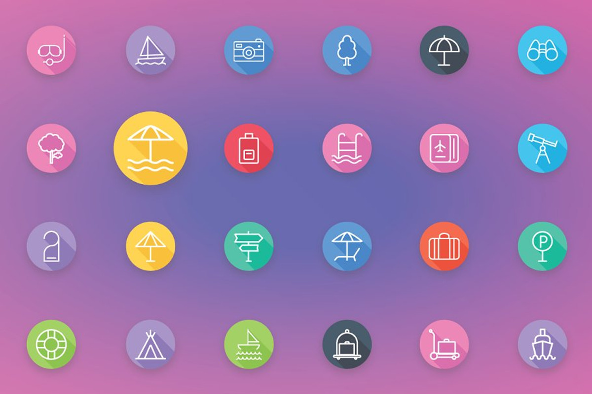 Travel and Tourism Flat Line Icons, an Outline Icon by FlatLineIcons (Photo 6 of 7)