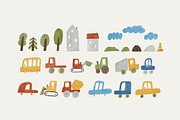 Cute Watercolor Cars, a Transportation Illustration by Cute And Wild (Thumbnail 2 of 7)