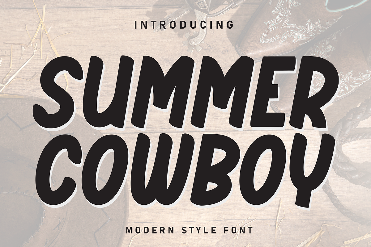 Summer Cowboy | Script Font, a Script Font by Scratchones (Photo 1 of 8)