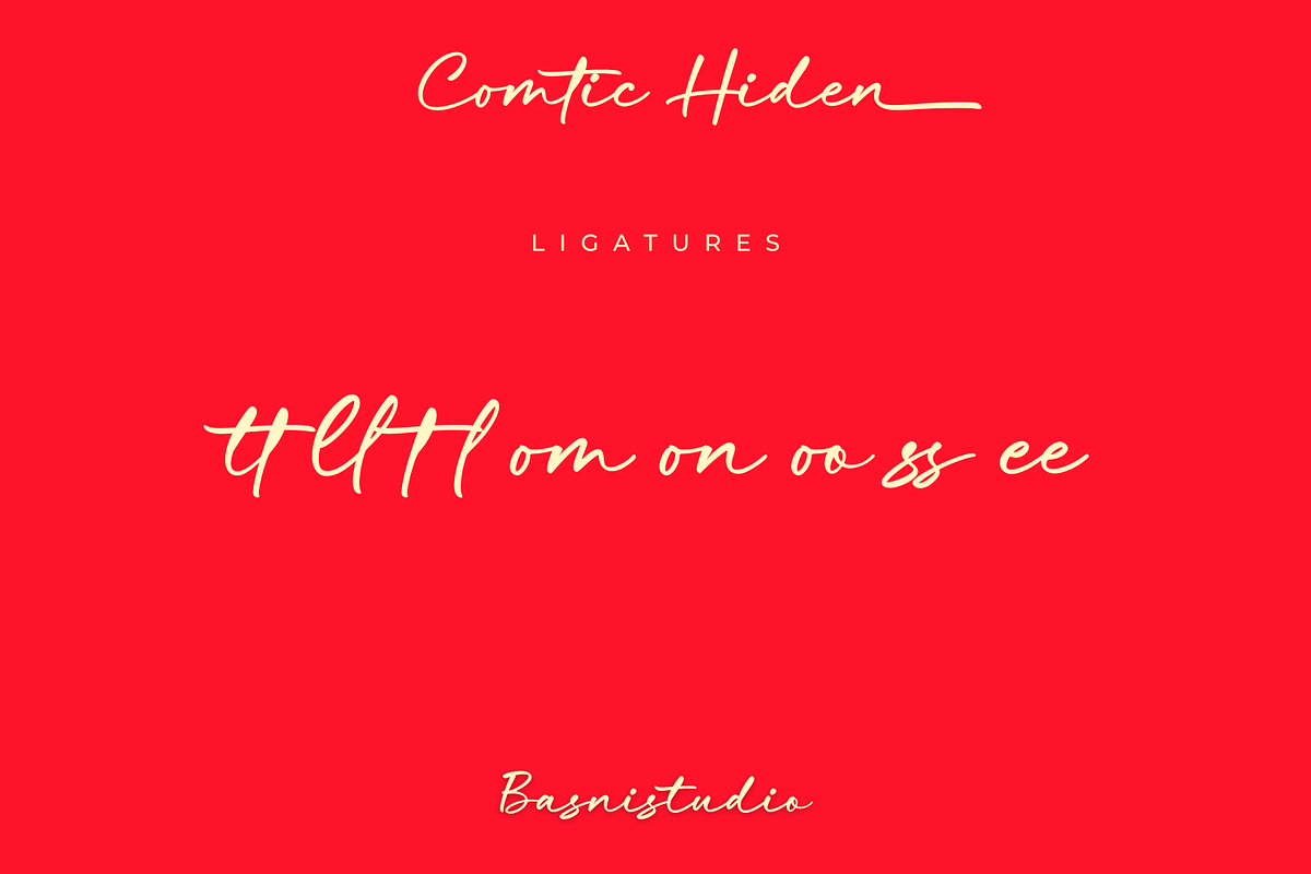 Comtic Hiden - Casual Handwritten Fo, a Handwritten Font by Basnistudio (Photo 15 of 16)