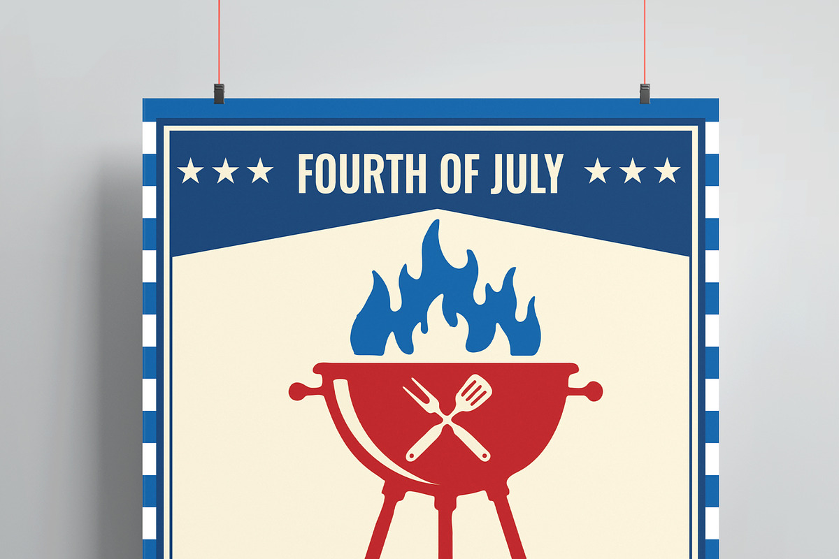 Fourth of July BBQ Party, a Flyer Template by MightyDesign (Photo 2 of 8)
