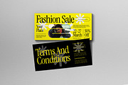 Yellow Black Fashion Sale Voucher, a Card Template by graphicook (Thumbnail 2 of 6)