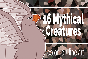 16 Mythical Creatures Clip Art