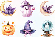 Pastel Halloween Cute Clipart, an Illustration by CraftArtStudio (Thumbnail 2 of 6)