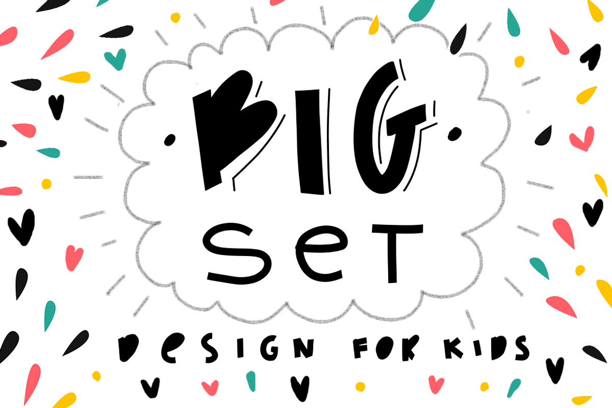 Big set for kids design., a Pattern Graphic by mikka_kika (Photo 1 of 8)