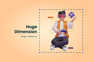 3D VR Character Illustration 2