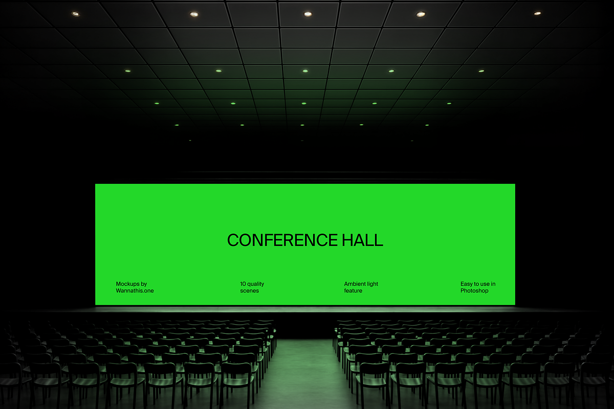 Conference Hall screen mockups, a Mockup by Wannathis.one (Photo 8 of 10)