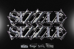 Chrome Metallic Text Effects