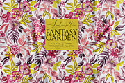 Fantasy flowers seamless pattern, a Pattern Graphic by SirenaArt (Thumbnail 1 of 17)