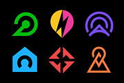 6 Modern Abstract Monogram Logos, a Branding & Logo Template by Signatoro (Thumbnail 2 of 3)