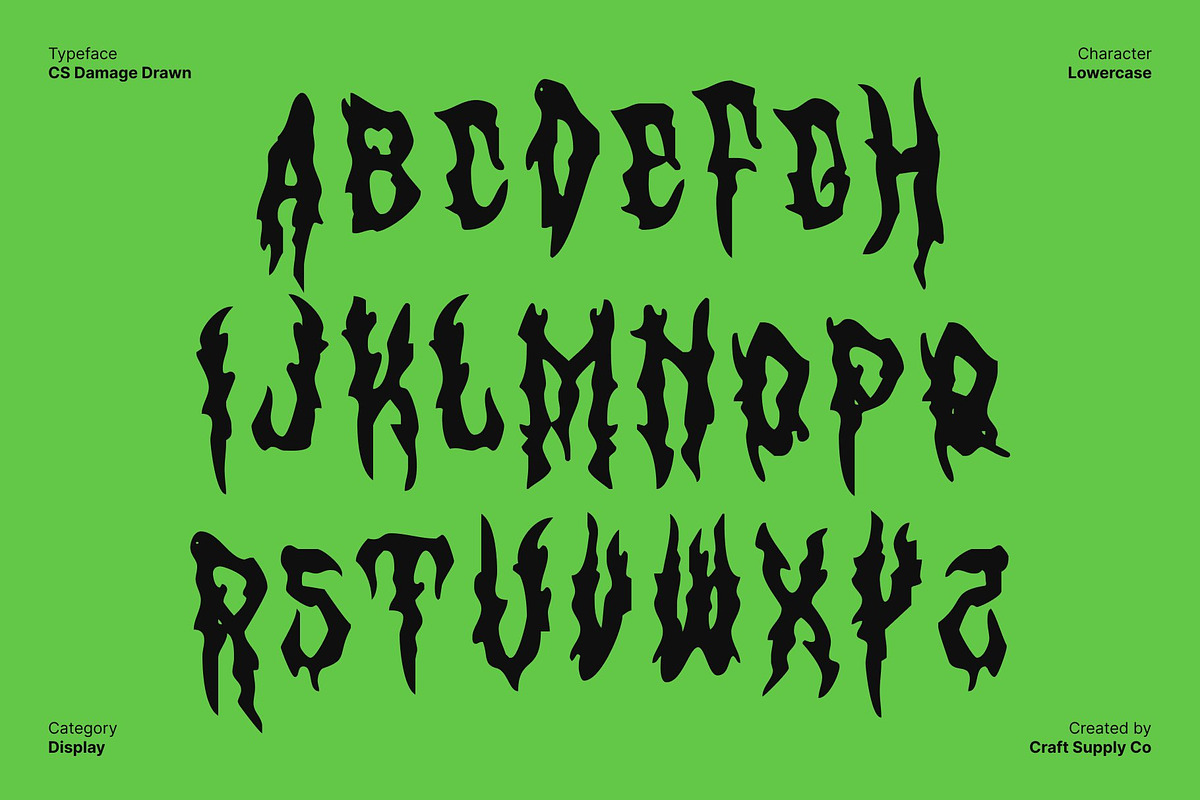 CS Damage Drawn, a Blackletter Font by Craft Supply Co. (Photo 7 of 8)