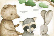 Watercolor woodland animals set, an Animal Illustration by OrangePeafowlArt (Thumbnail 11 of 14)