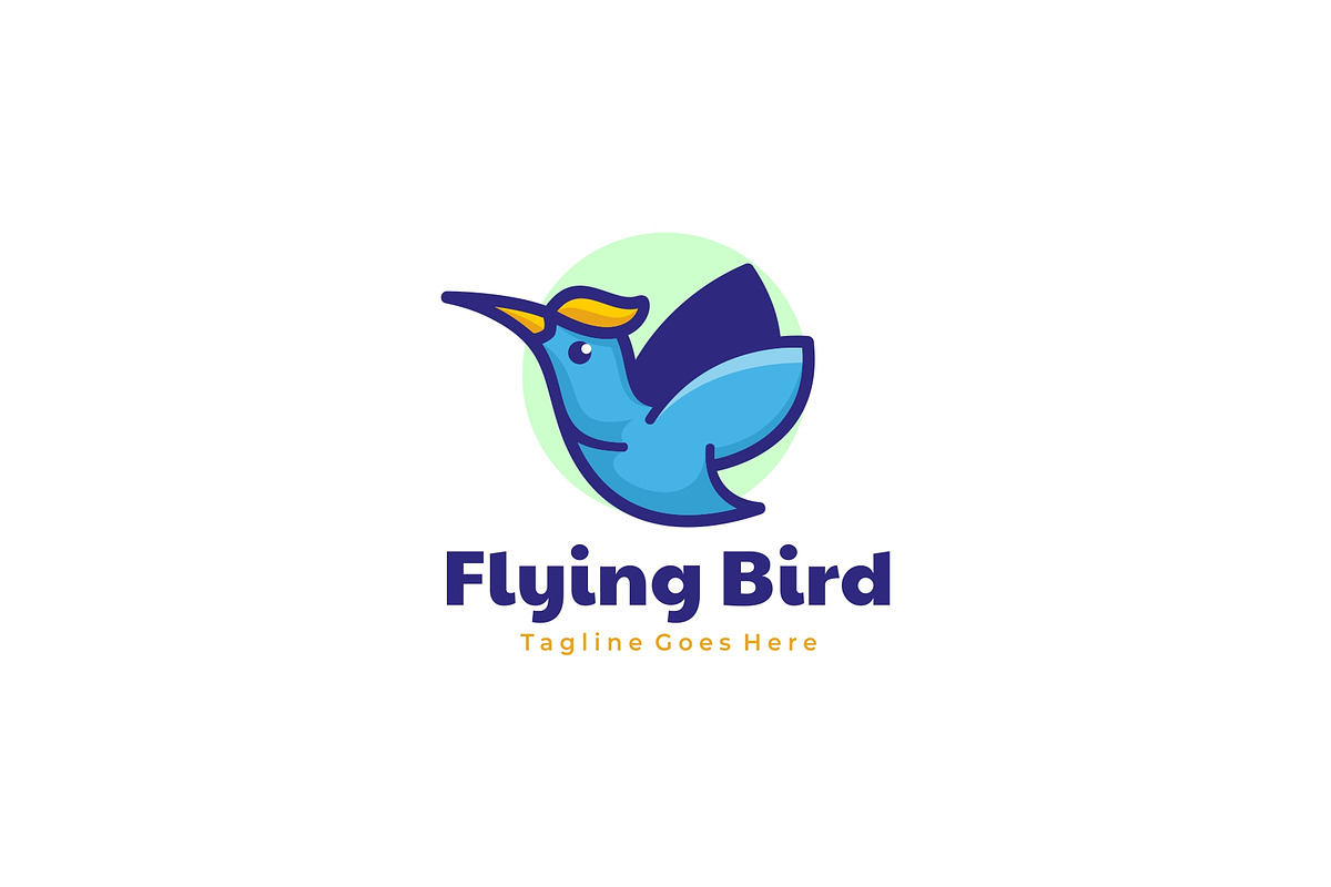 Flying Bird Simple Mascot Logo, a Branding & Logo Template by Artnivora.Std