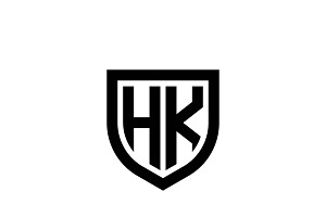 HK Logo Design Vector Template